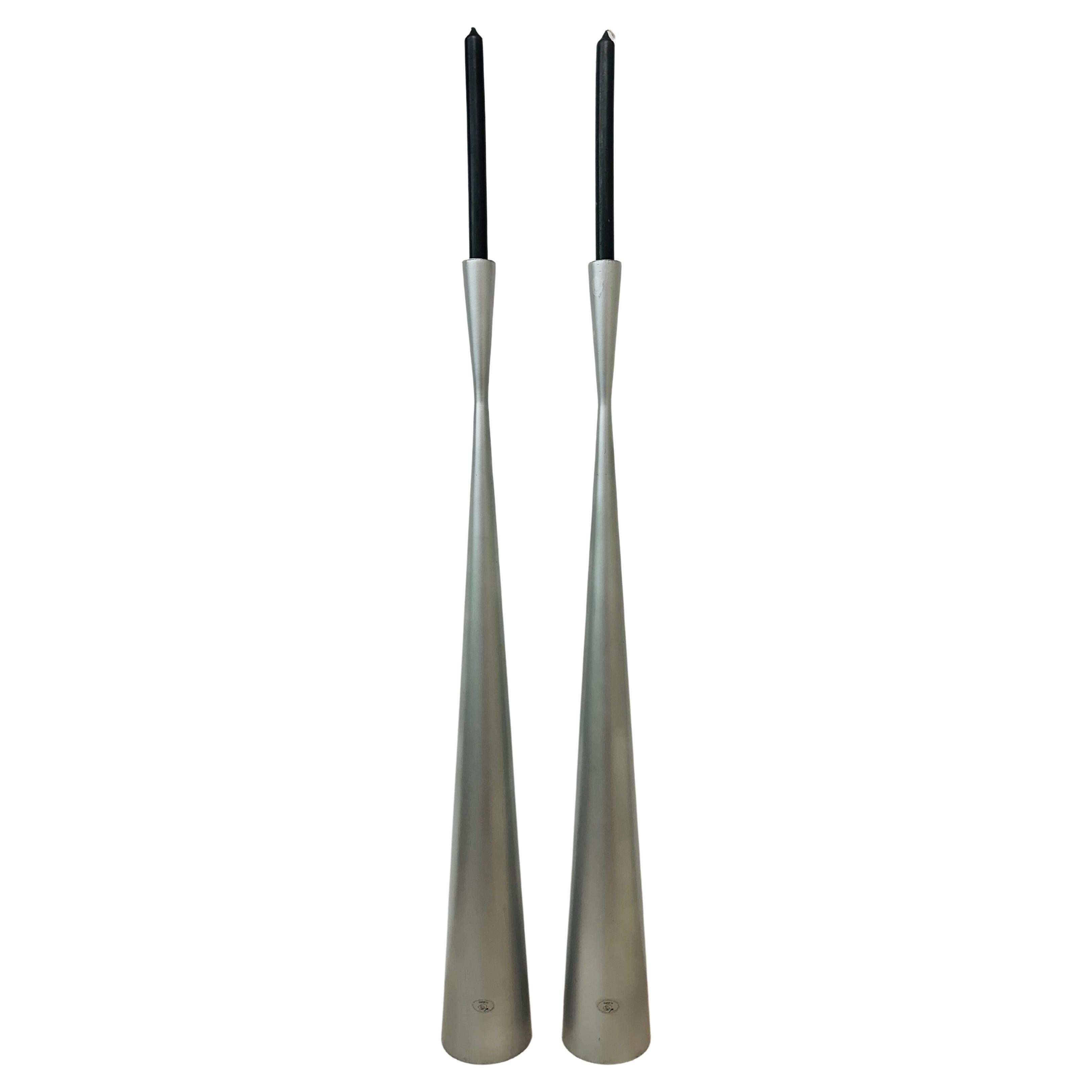 Pair of Large vintage ikea floor candle sticks by Ria Falk ‘Snygg’ , 1990s