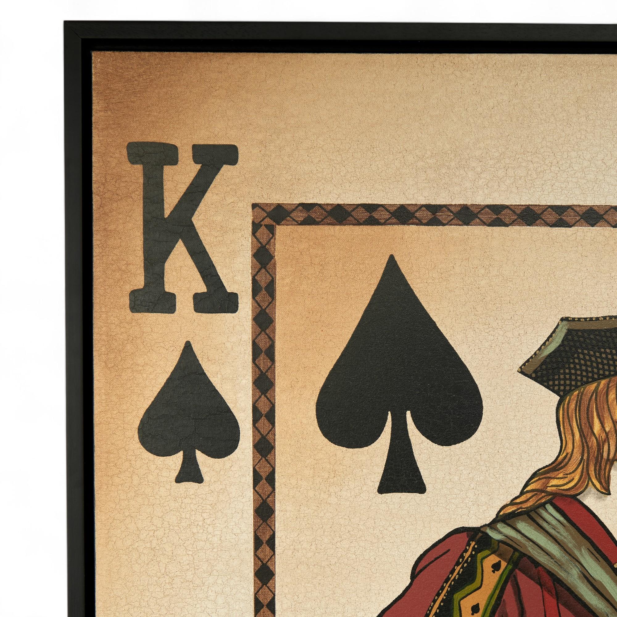 Paar große Vintage König und Königin Spielkarte Drucke (Moderne der Mitte des Jahrhunderts) im Angebot