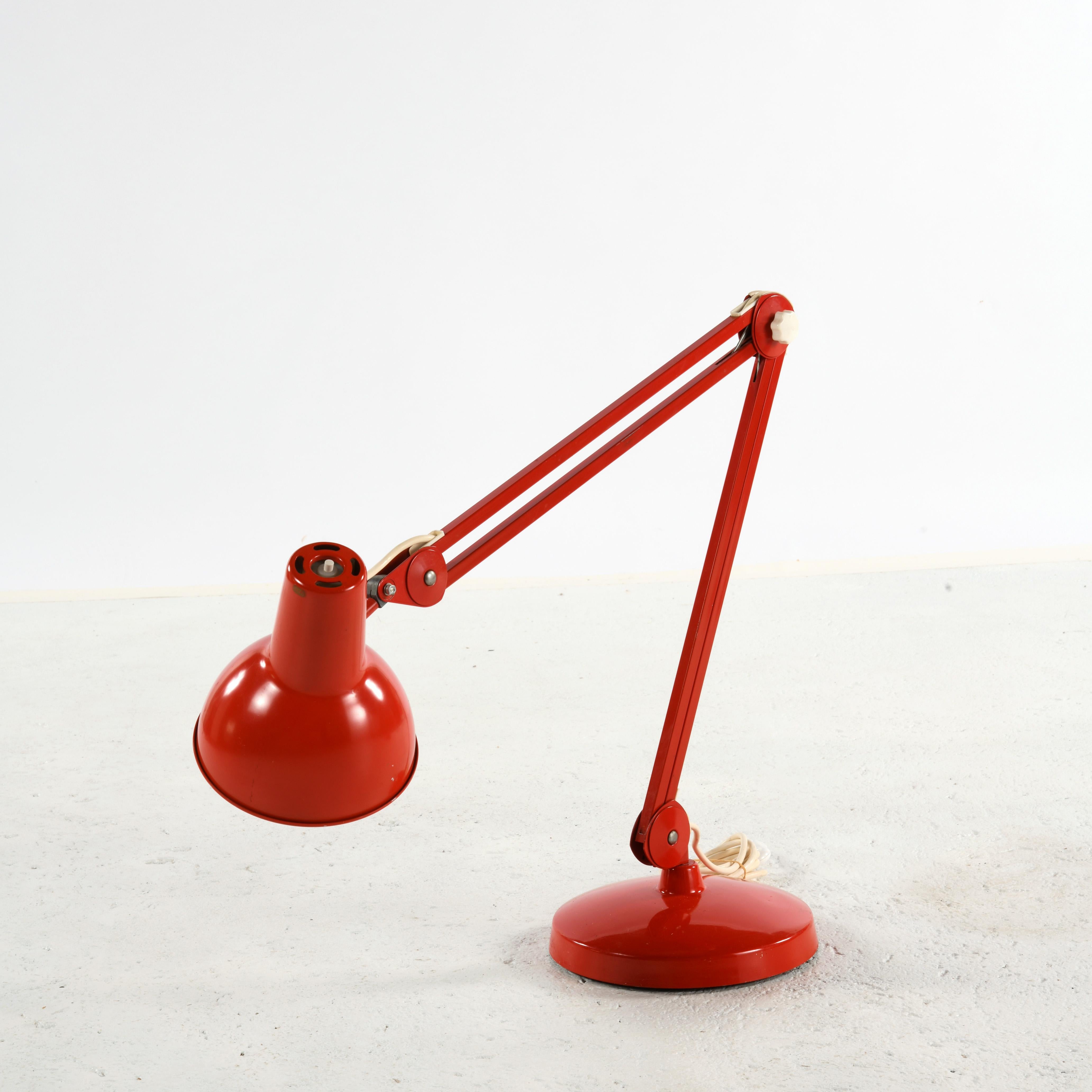 Iron Pair of large vintage Luxo lamp design Jacob Jacobsen in the 60/70s