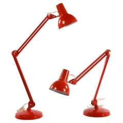 Pair of large vintage Luxo lamp design Jacob Jacobsen in the 60/70s