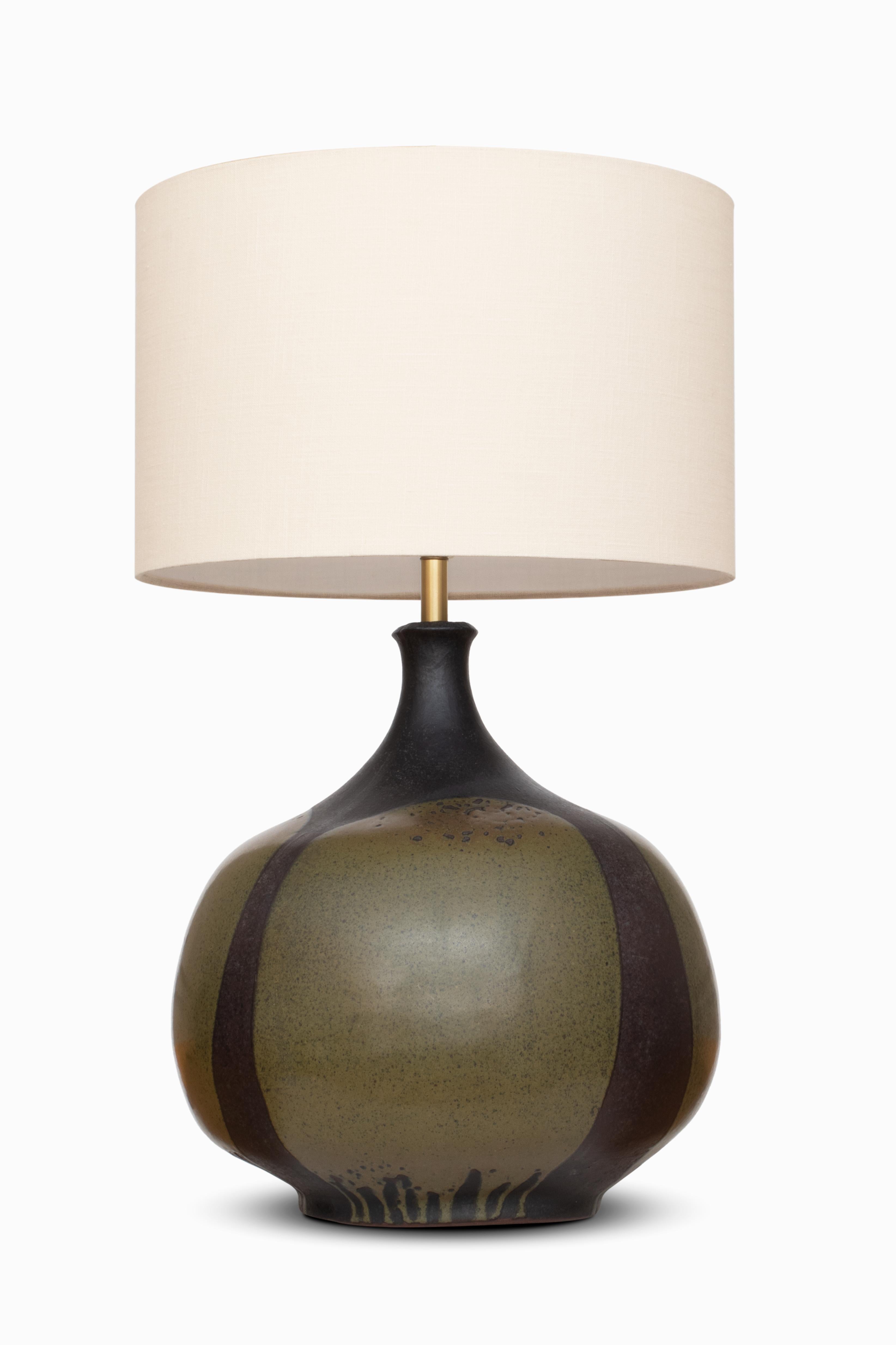 Pair of Large Vintage Mid Century Stoneware Lamps by David Cressey 4