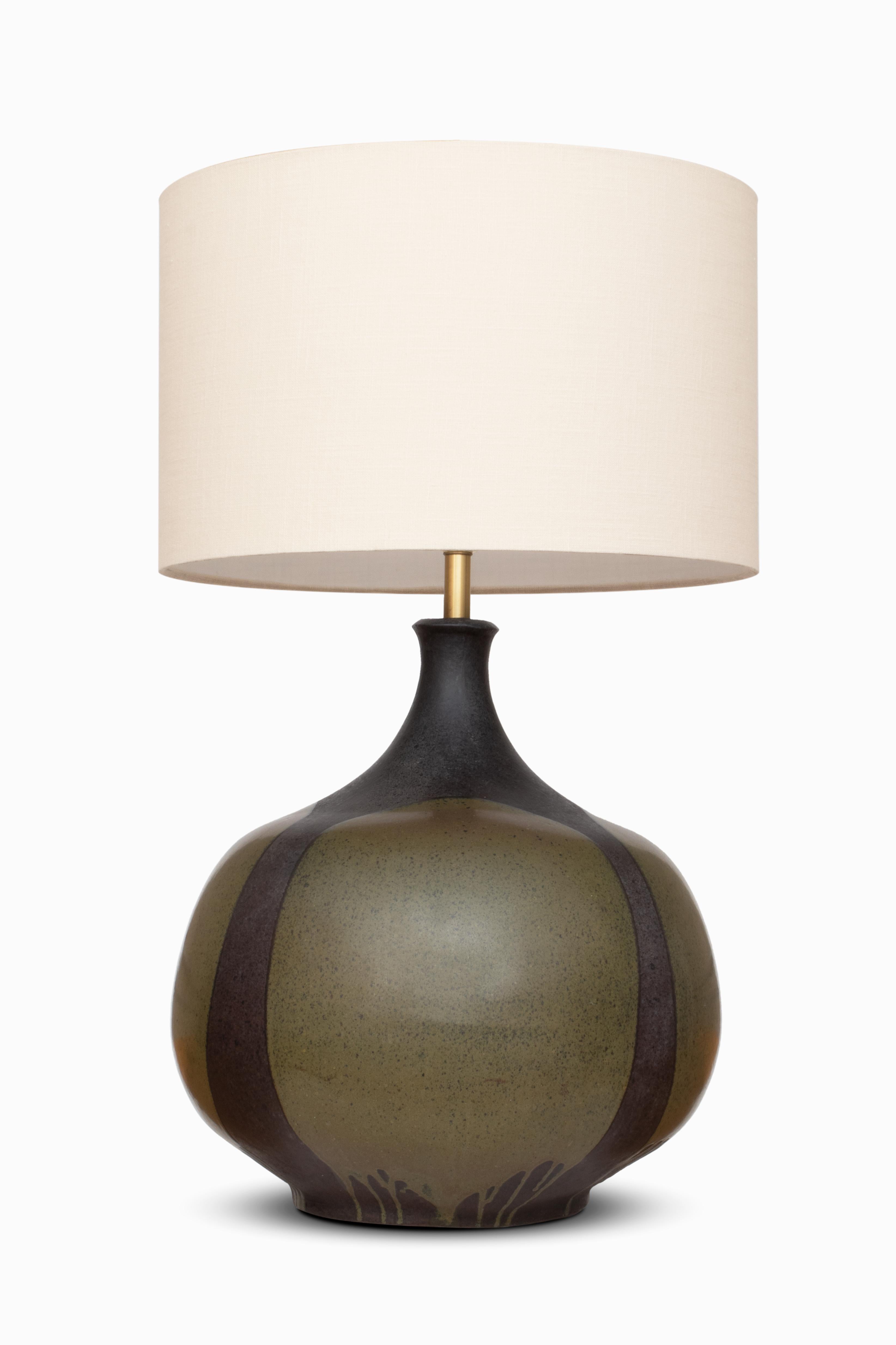 Mid-Century Modern Pair of Large Vintage Mid Century Stoneware Lamps by David Cressey