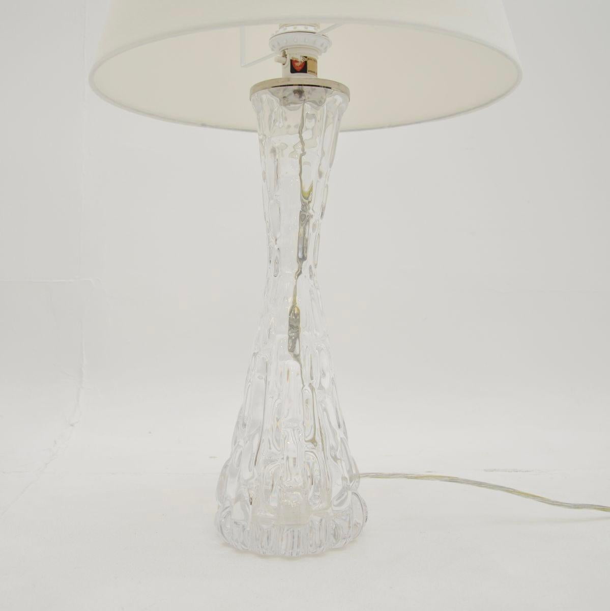 Pair of Large Vintage Swedish Table Lamps by Carl Fagerlund for Orrefors In Good Condition For Sale In London, GB