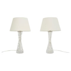 Pair of Large Vintage Swedish Table Lamps by Carl Fagerlund for Orrefors