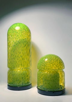 Large Memphis Vintage Vistosi Architectural Glass Lamps by Gae Aulenti