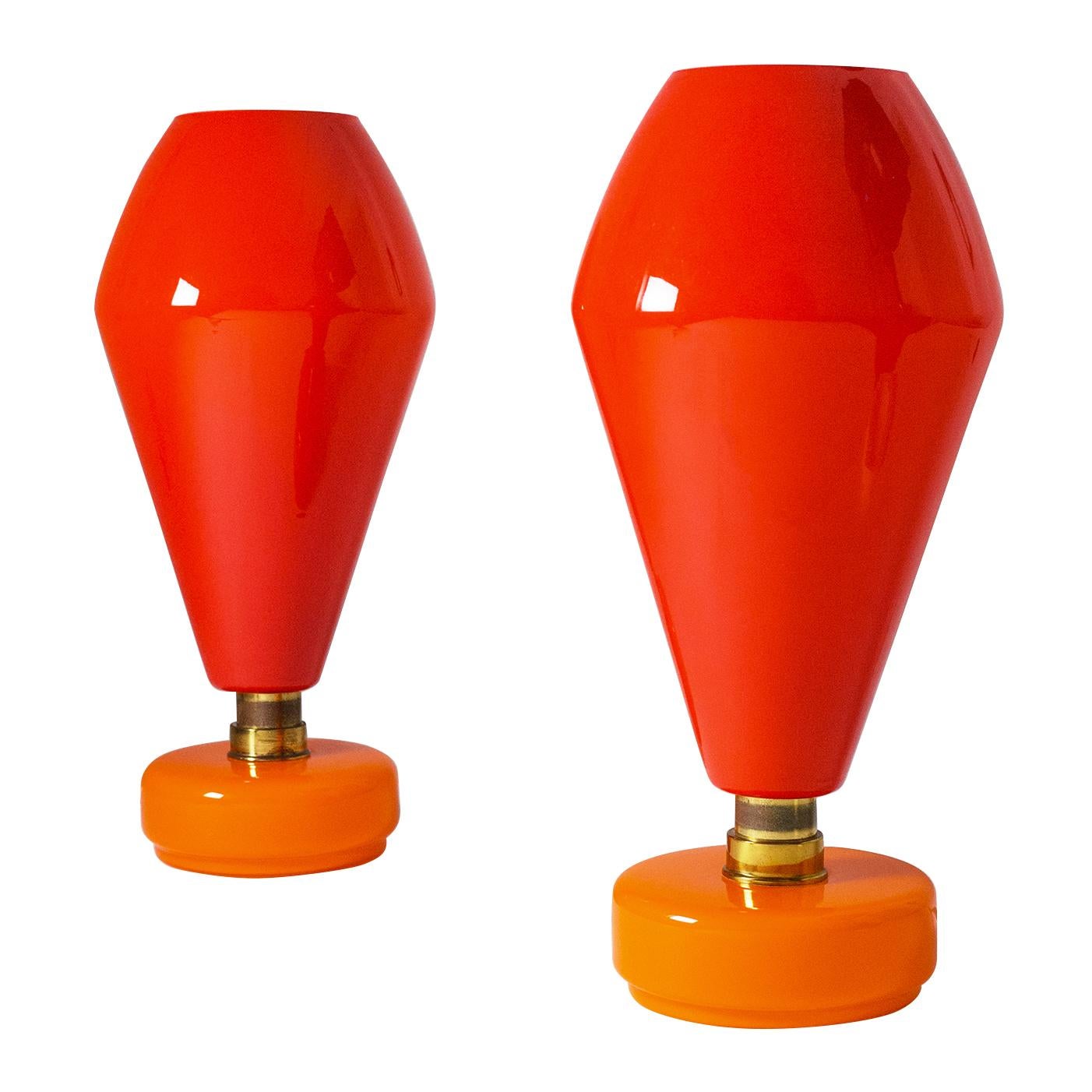 Pair of Large Vistosi Table Lamps, 1960s
