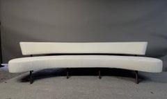 Pair of Large Vladimir Kagan Style Custom Floating Curved Sofas