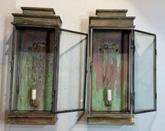 Pair of Large Wall Hanging Lanterns