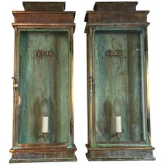 Pair of Large Wall Hanging Lanterns