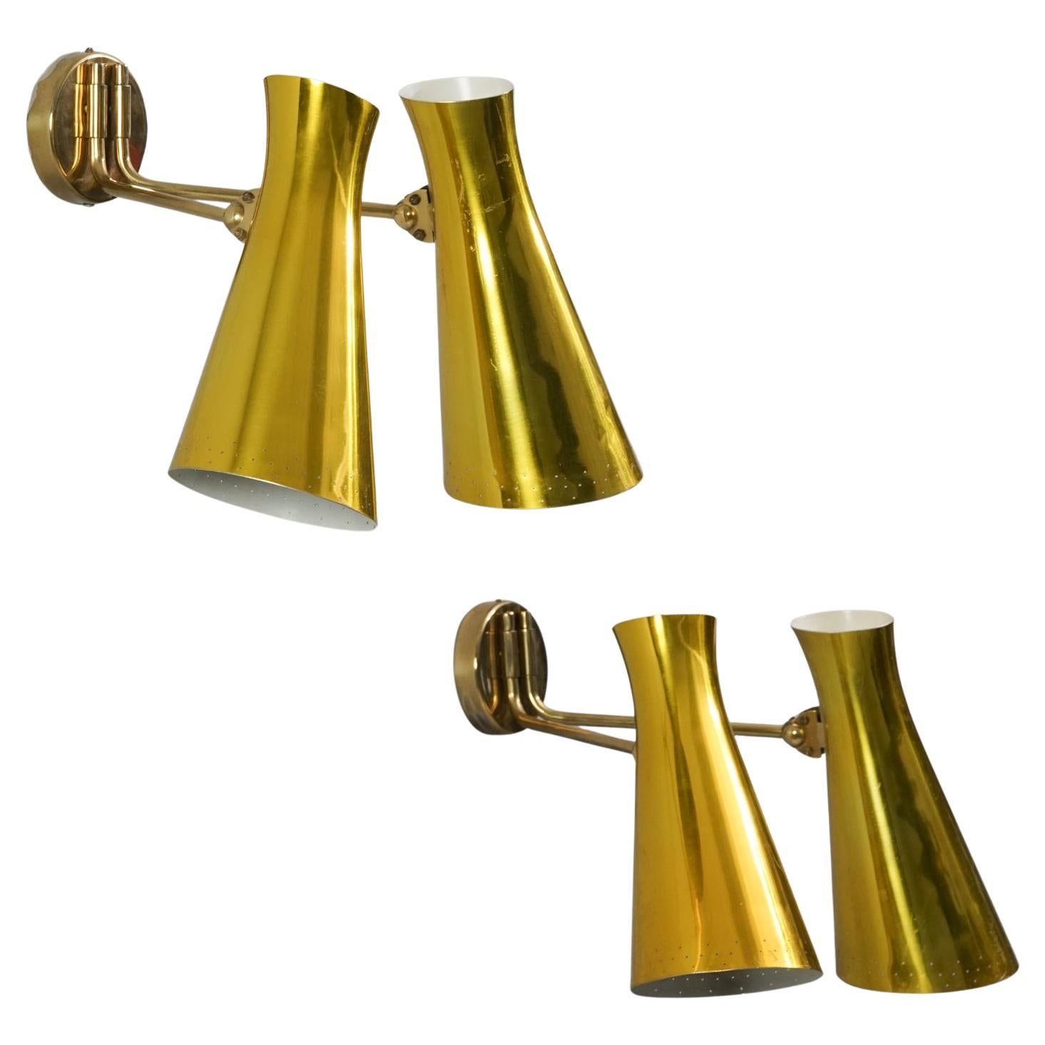 Paire de grandes appliques, Itsu, années 1950