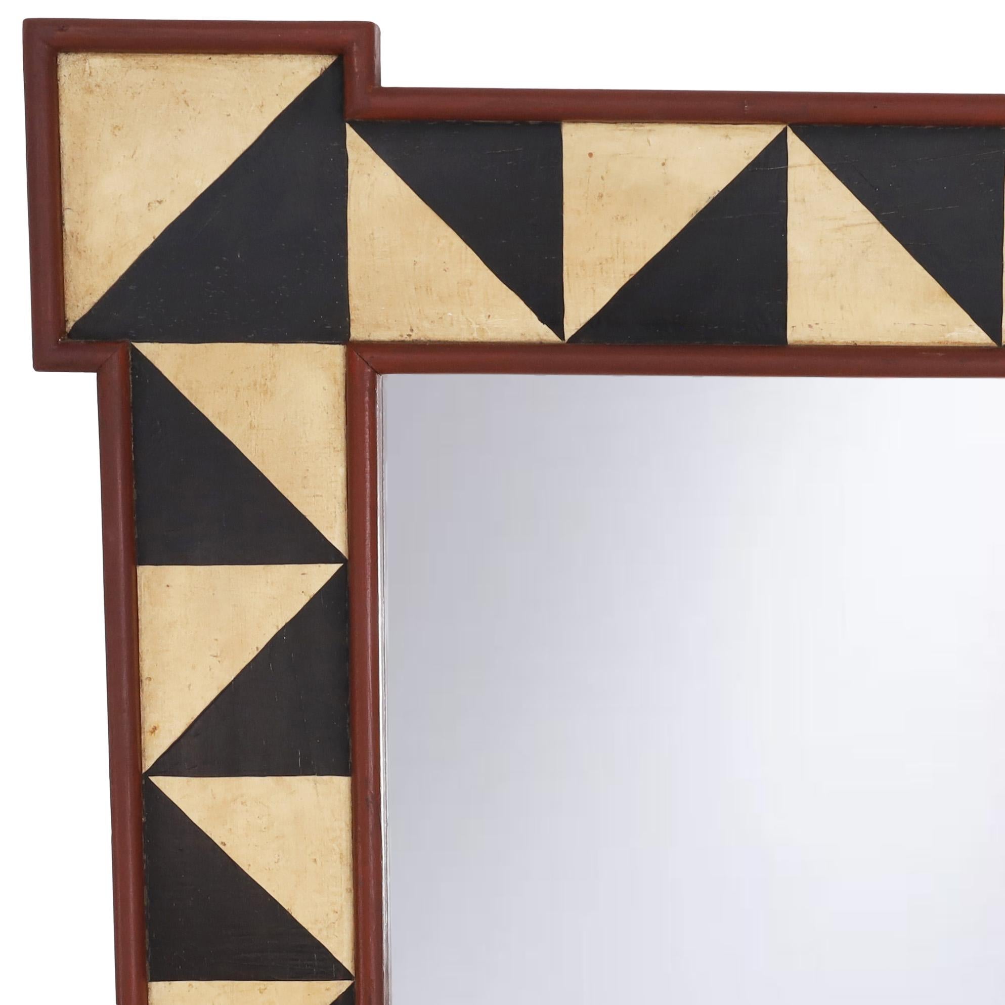 Mid-Century Modern Pair of Large Wall Mirrors with Painted Frames For Sale