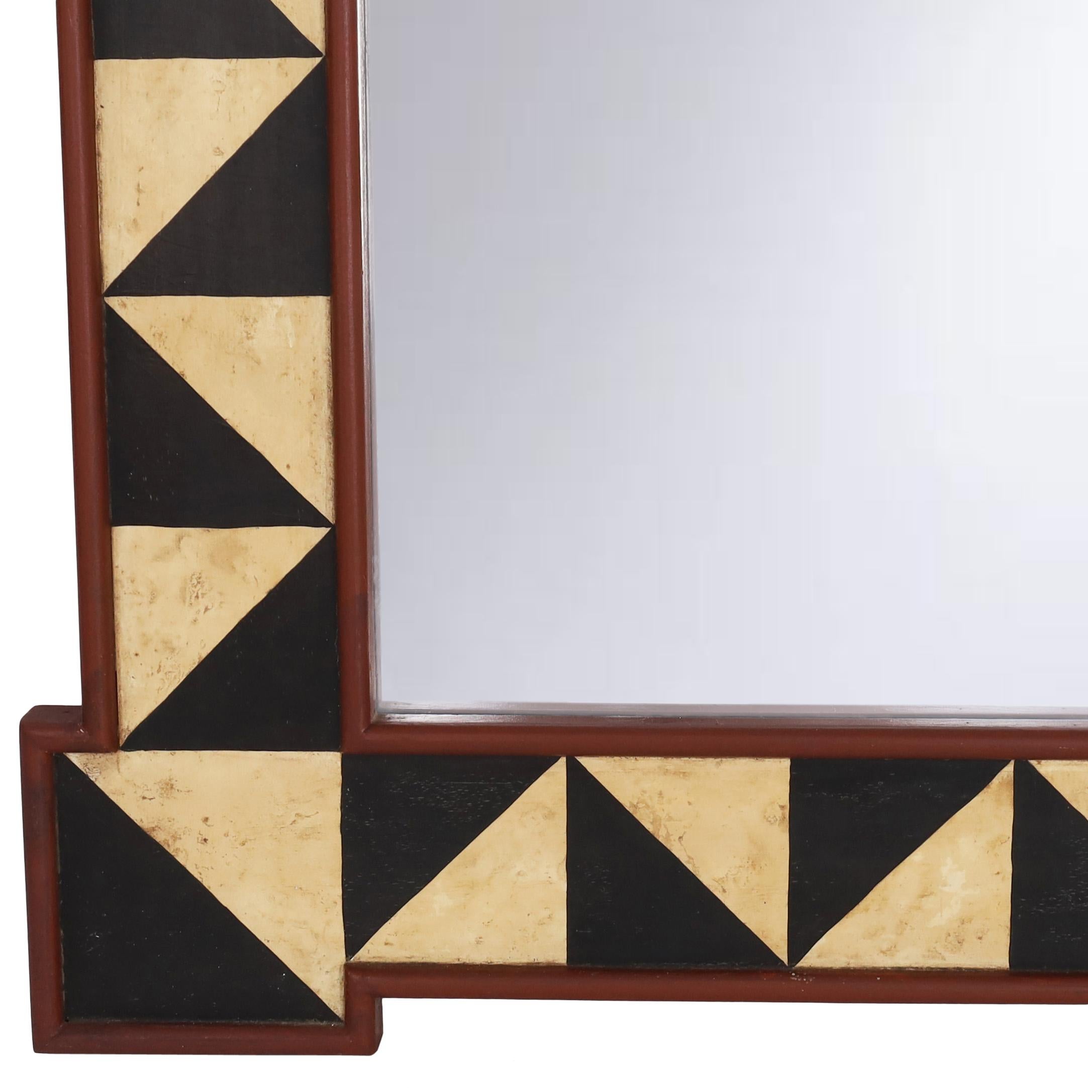 Pair of Large Wall Mirrors with Painted Frames In Good Condition For Sale In Palm Beach, FL