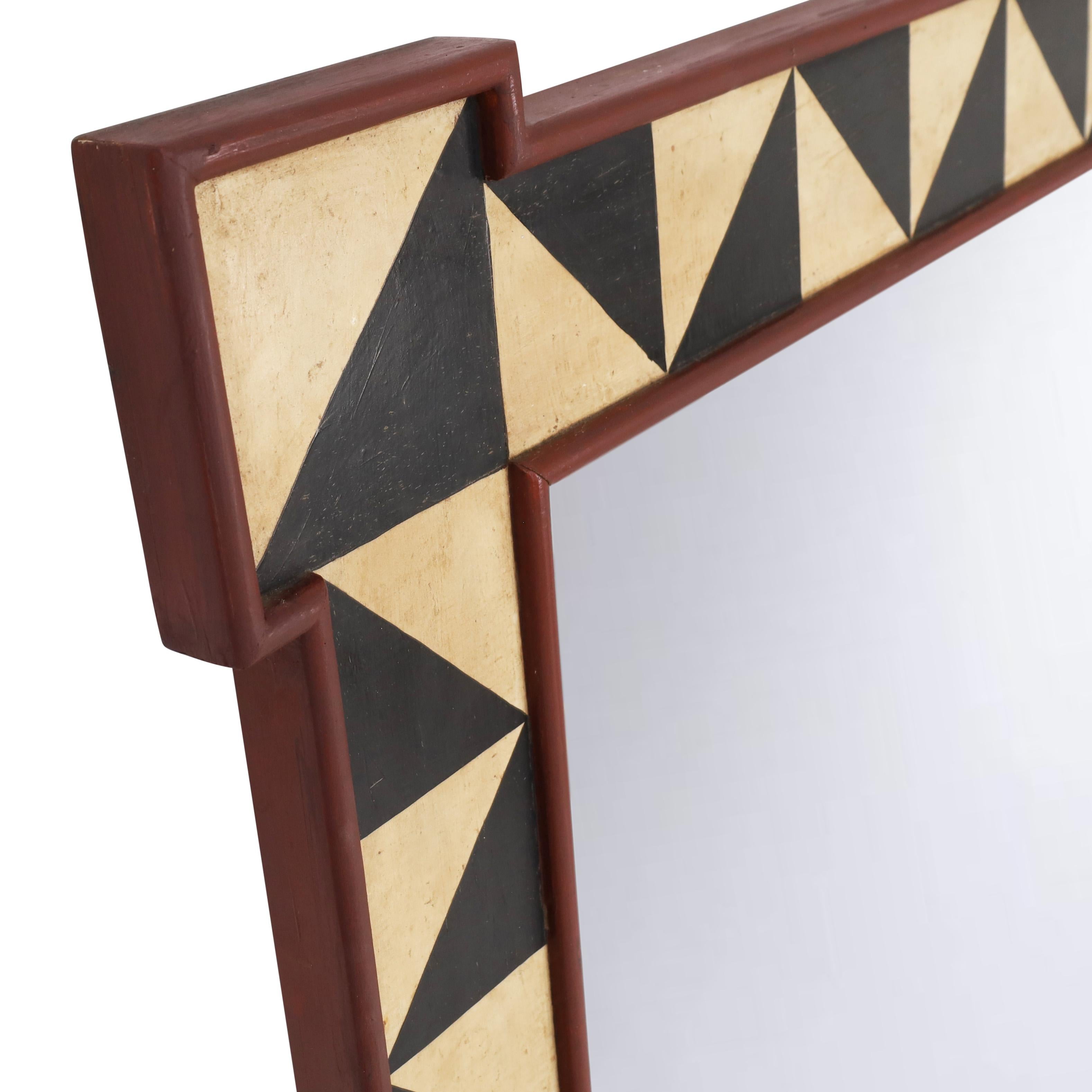 Contemporary Pair of Large Wall Mirrors with Painted Frames For Sale