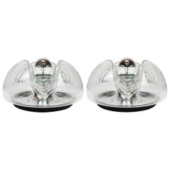 Pair of Large Wall Sconce/Flushmount, Koch & Lowy by Peill & Putzler, Germany