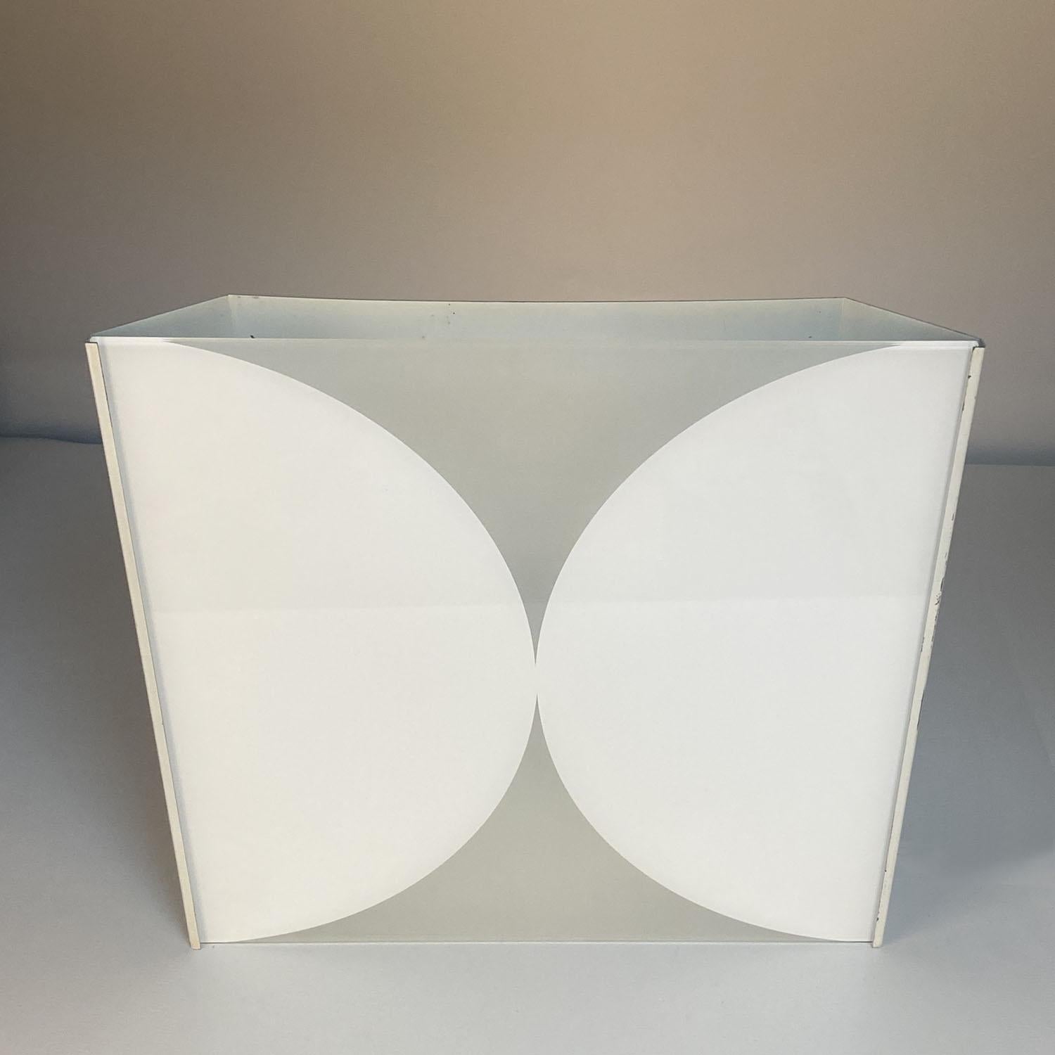 Paire de grandes appliques murales de Bobo Piccoli pour Fontana Arte en verre blanc en vente 1