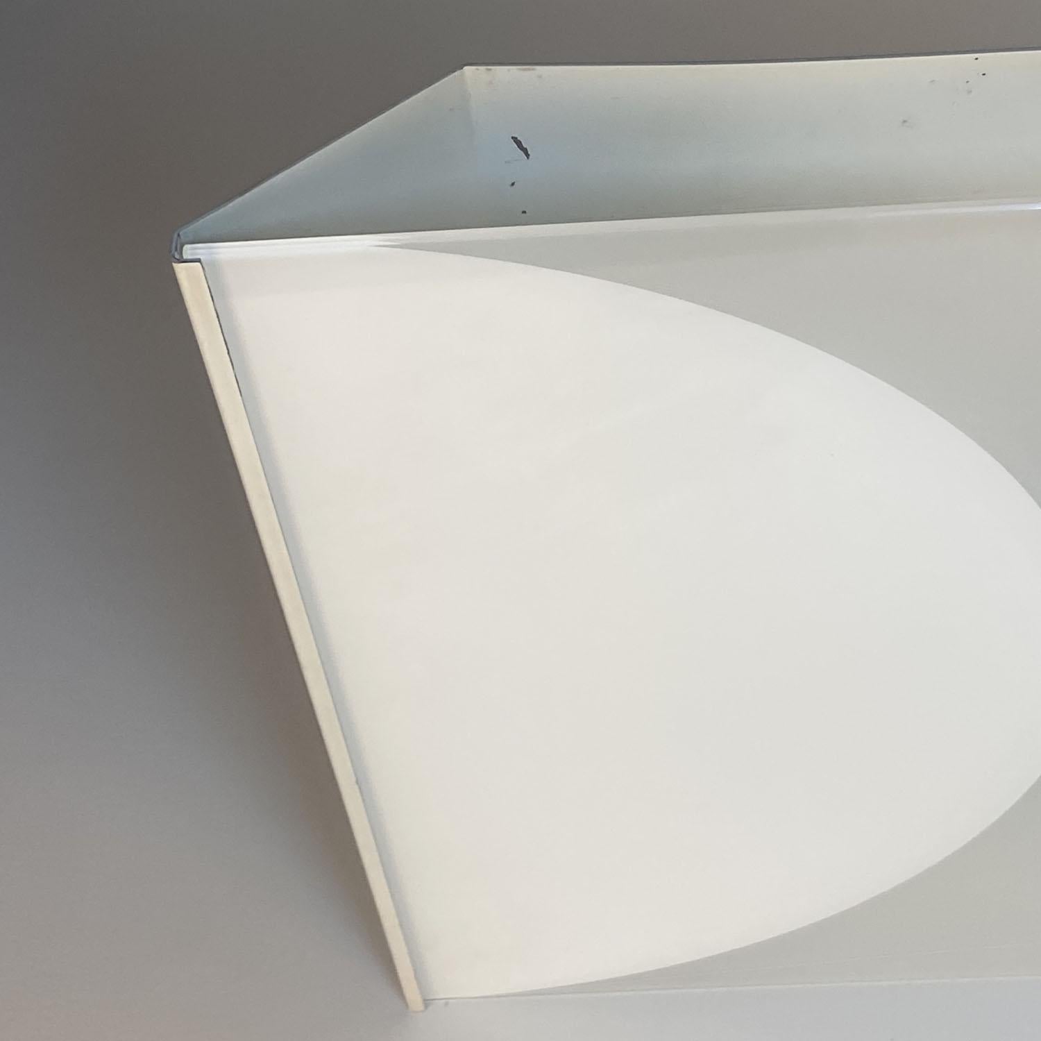 Paire de grandes appliques murales de Bobo Piccoli pour Fontana Arte en verre blanc en vente 6