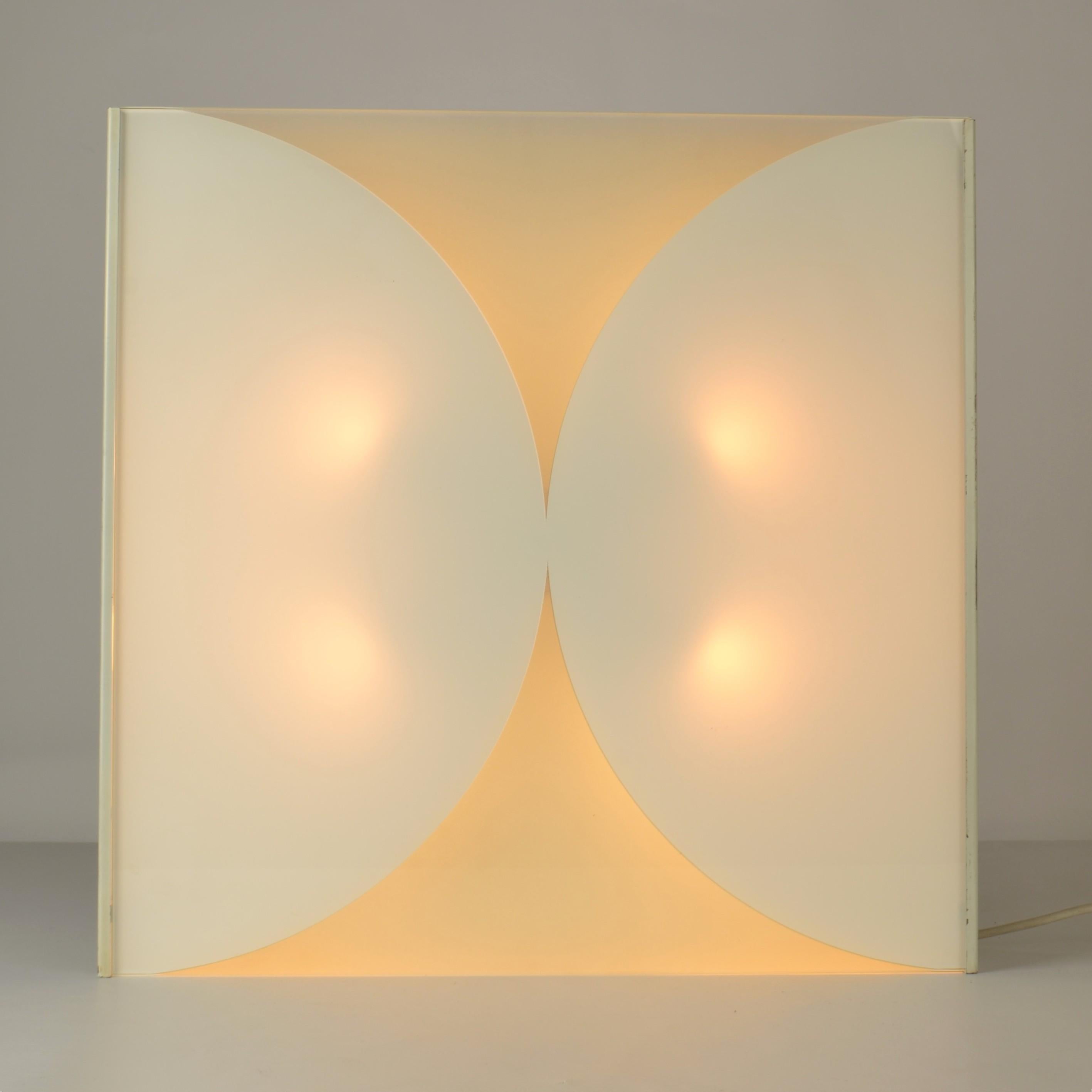 Paire de grandes appliques murales de Bobo Piccoli pour Fontana Arte en verre blanc en vente 4