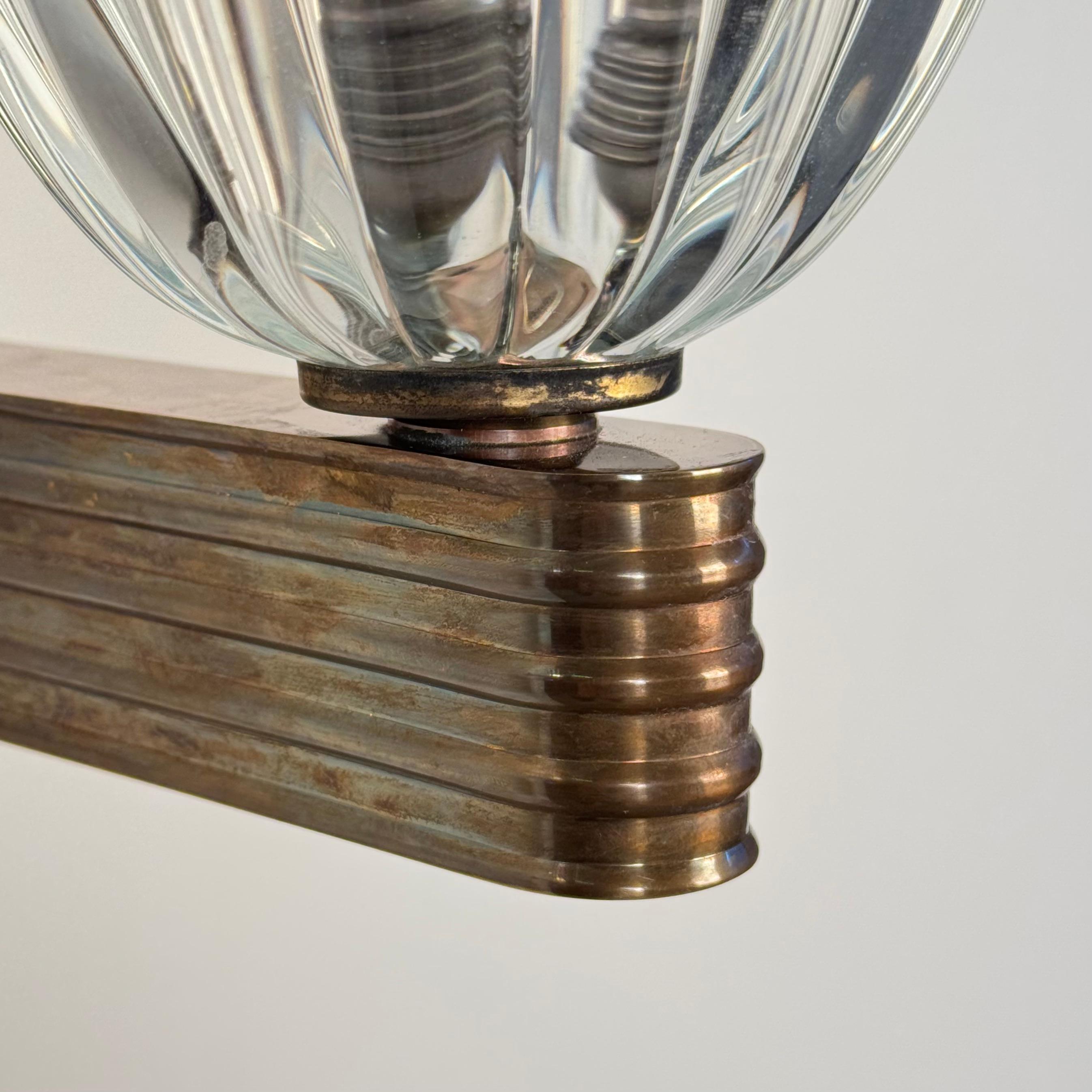 Coppia di grandi lampade da parete di Ercole Barovier per Barovier&Toso, anni '40 in vendita 4