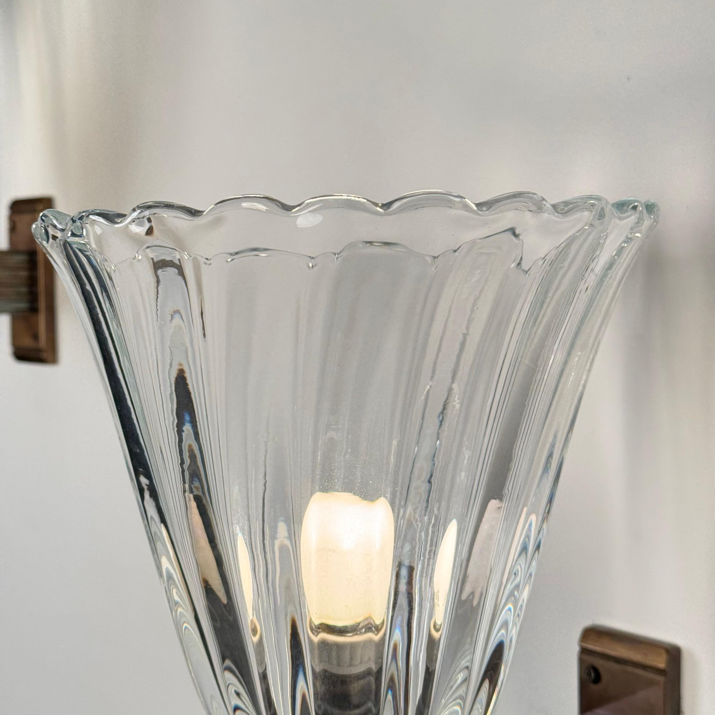 Coppia di grandi lampade da parete di Ercole Barovier per Barovier&Toso, anni '40 in vendita 6