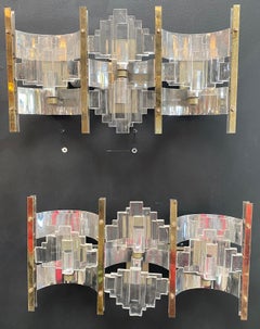 Pair of Large Wall Sconces by Gaetano Sciolari, 1960