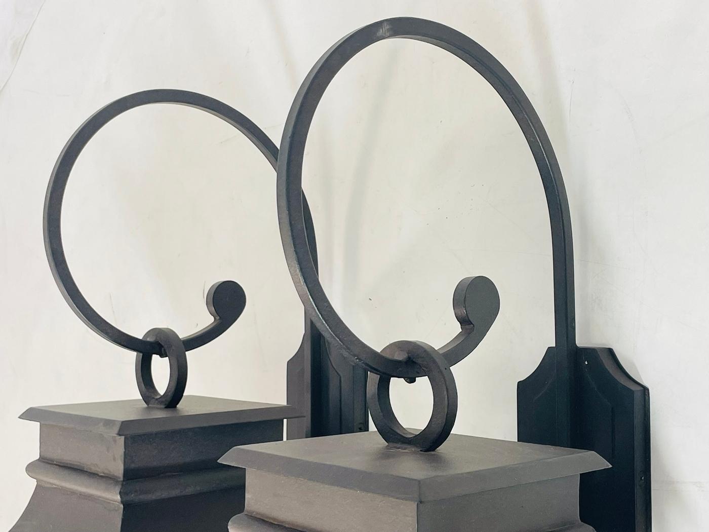 Pair of Large Wall Sconces by Paul Ferrante 