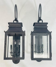 Pair of Large Wall Sconces by Paul Ferrante "4000 Series", 2017