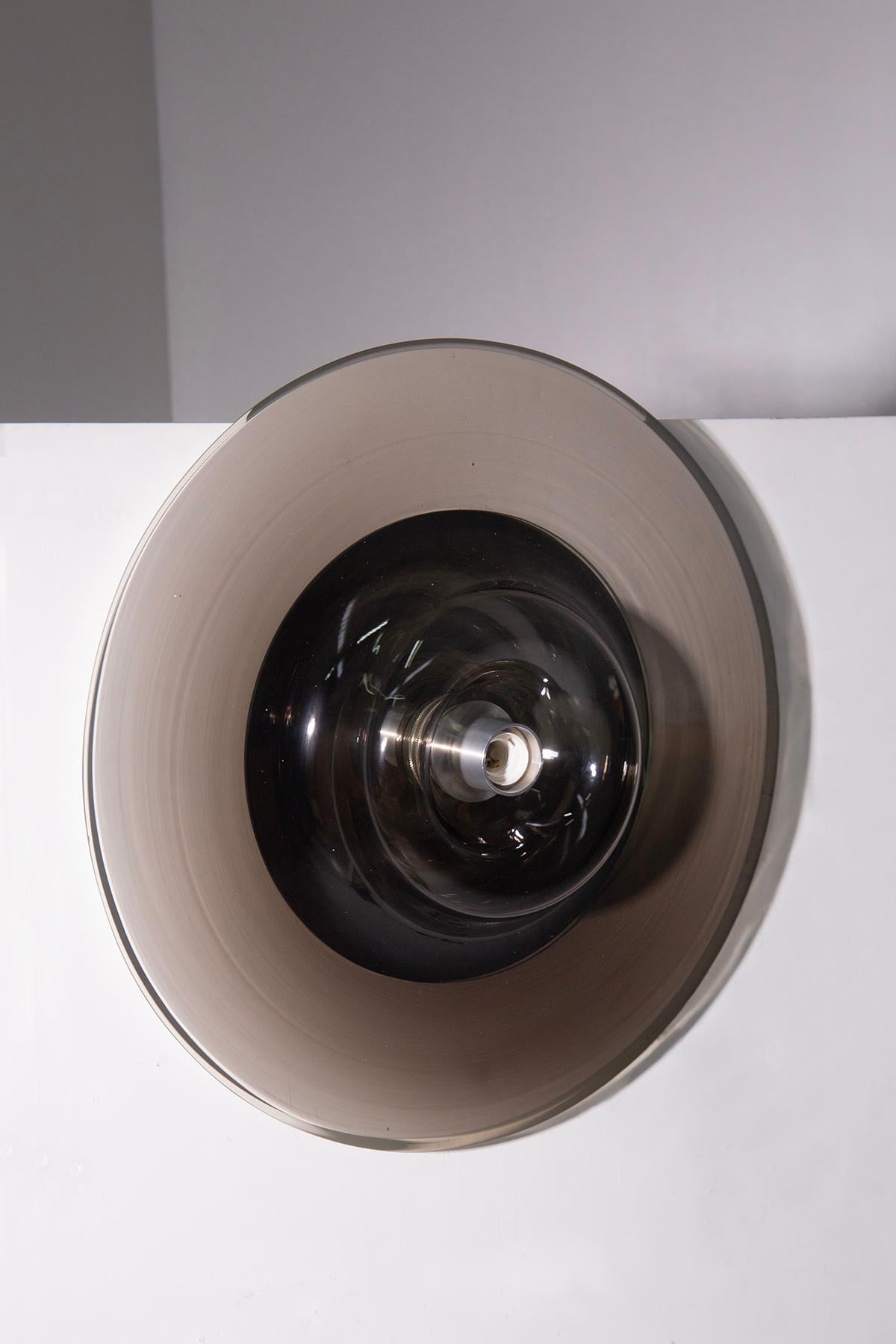 Italian Pair of large wall sconces by Pierre Cadin in glass for Venini