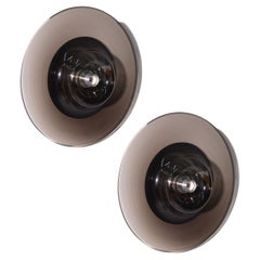 Pair of large wall sconces by Pierre Cadin in glass for Venini
