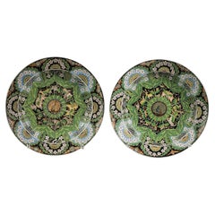 Antique Pair of Large Wedgwood Chargers by Alfred Powell, circa 1905