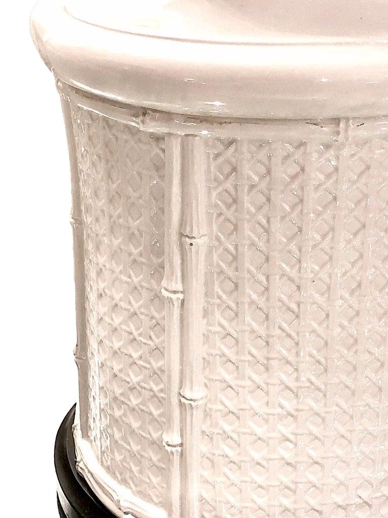 Pair of Large White Porcelain Table Lamps For Sale at 1stDibs