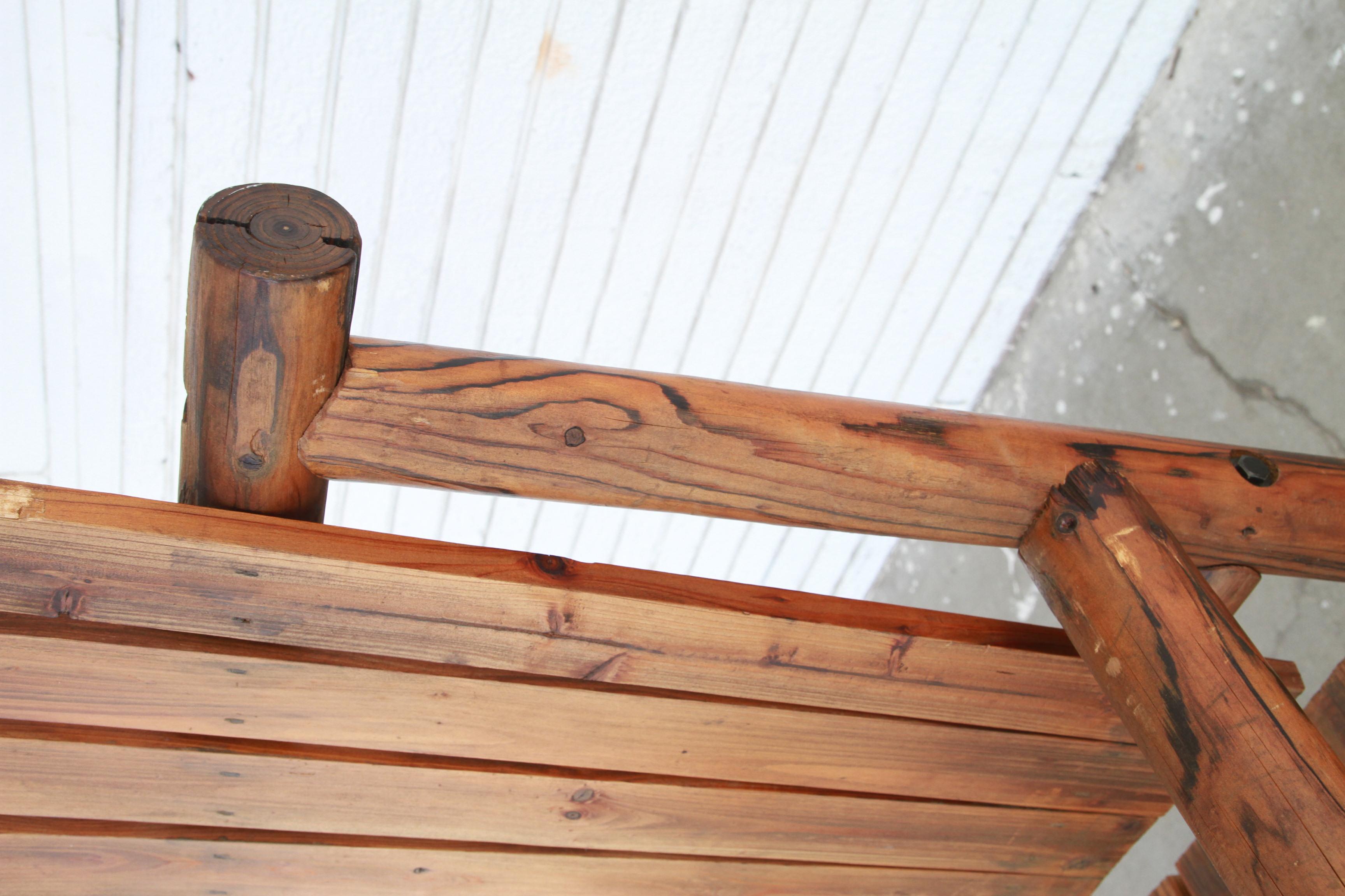 Pareja De Grandes Adirondacks De Madera Estilo Cubierta  Sillones de jardín en venta 11