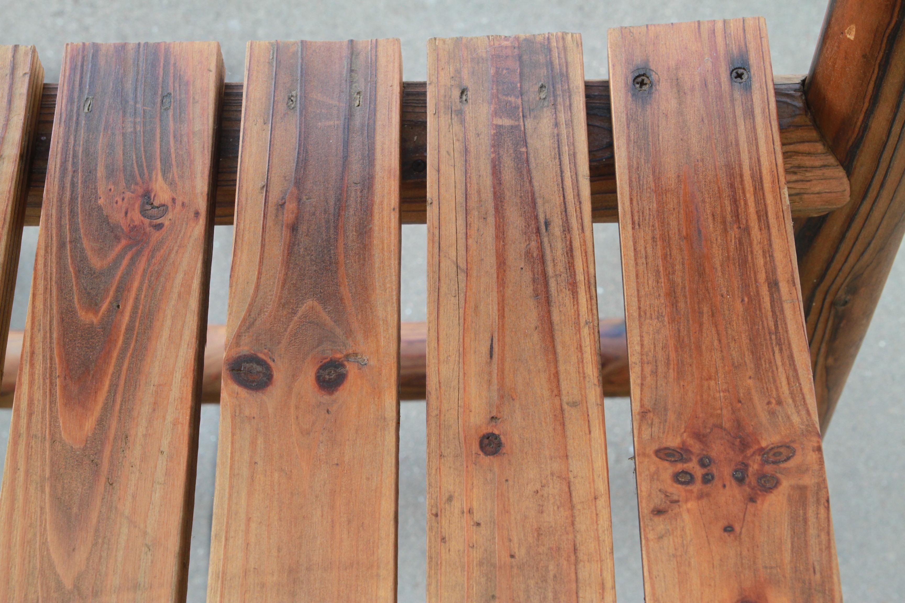 Pareja De Grandes Adirondacks De Madera Estilo Cubierta  Sillones de jardín en venta 3