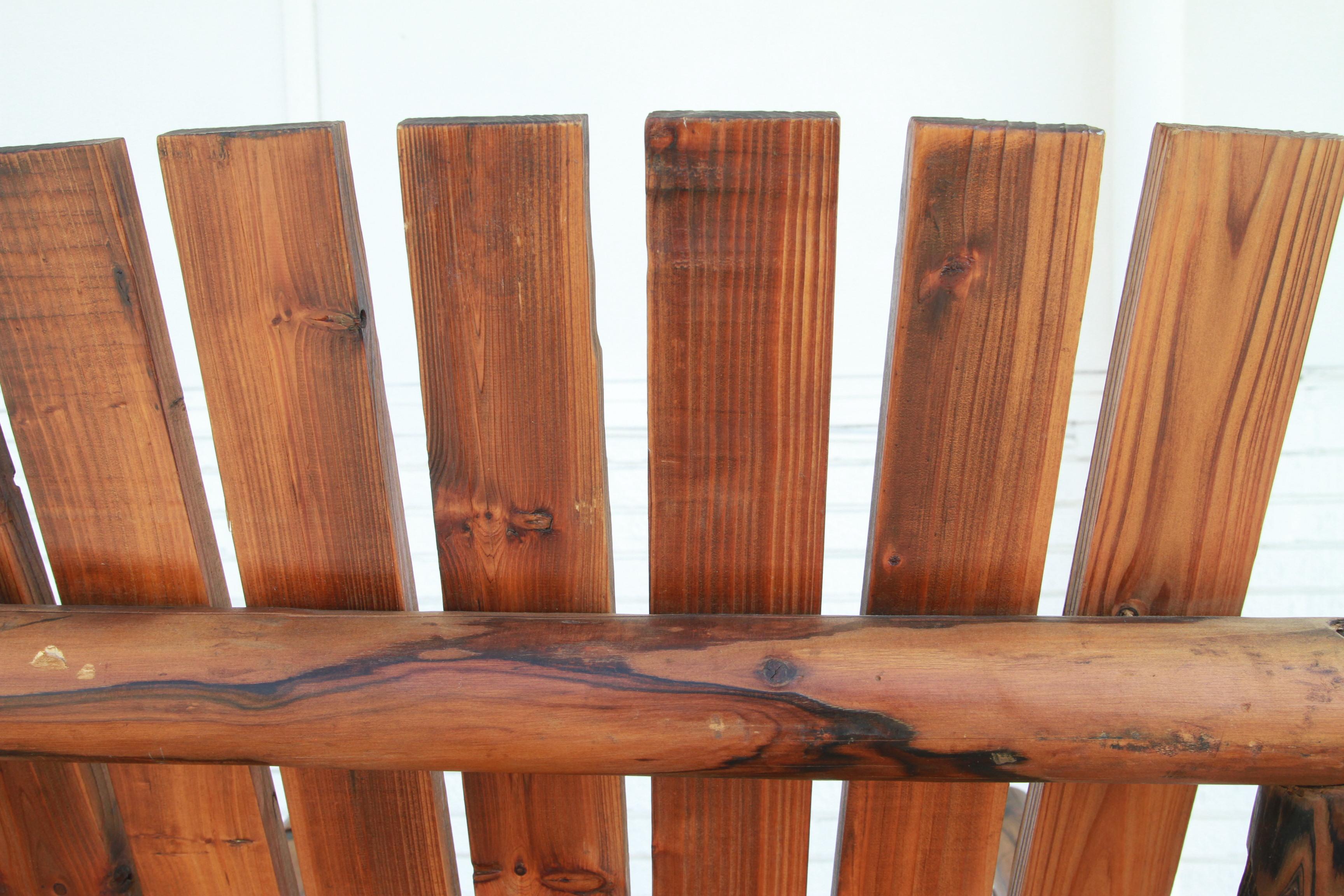 Pareja De Grandes Adirondacks De Madera Estilo Cubierta  Sillones de jardín en venta 4