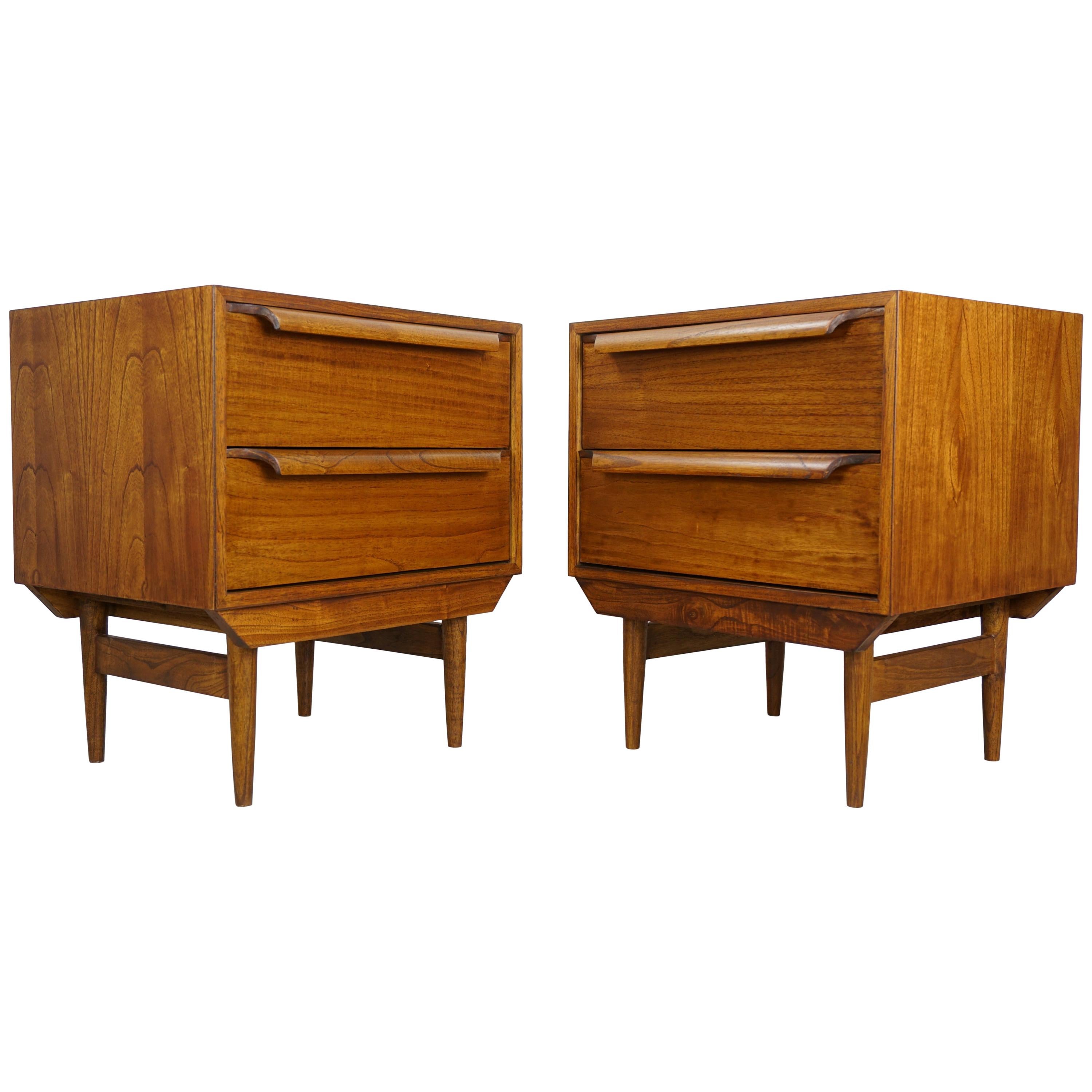 Pair of Large Wooden Bedside Tables