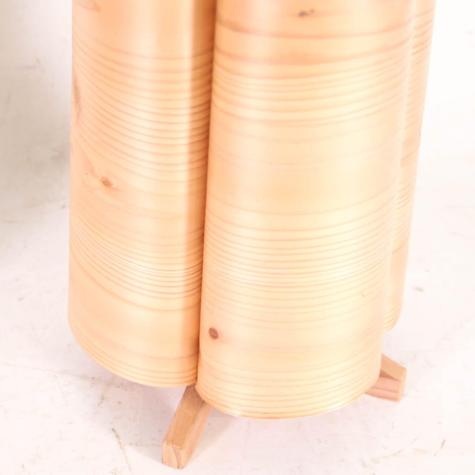 Fin du 20e siècle Paire de grandes lampes en bois en vente