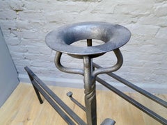 Pair of Large Wrought Iron Fire Dogs