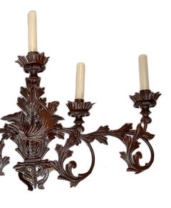 Pair of Large Wrought Iron Sconces