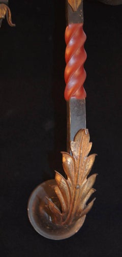 Pair of Large Wrought Iron Sconces