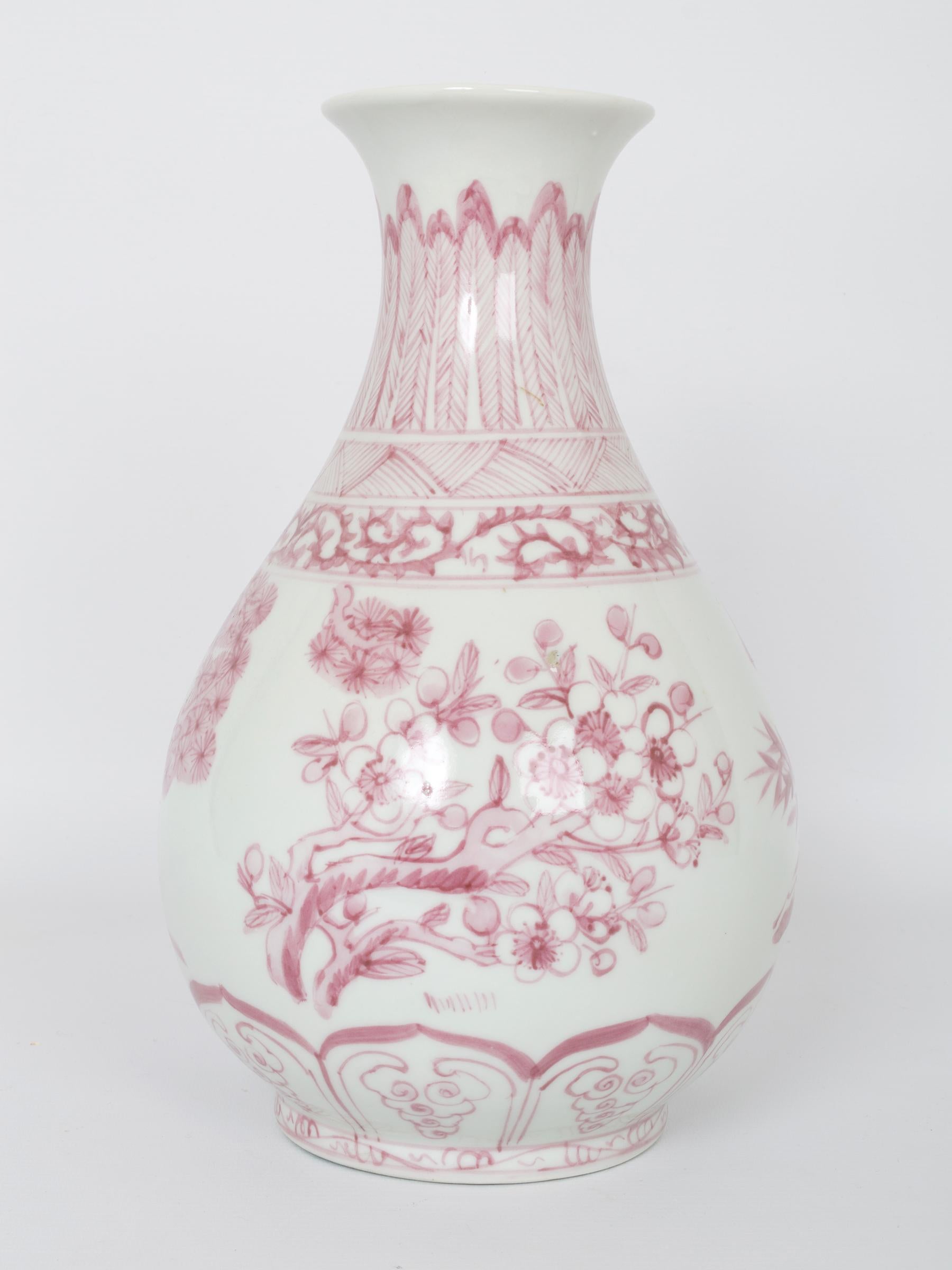 pink porcelain vase