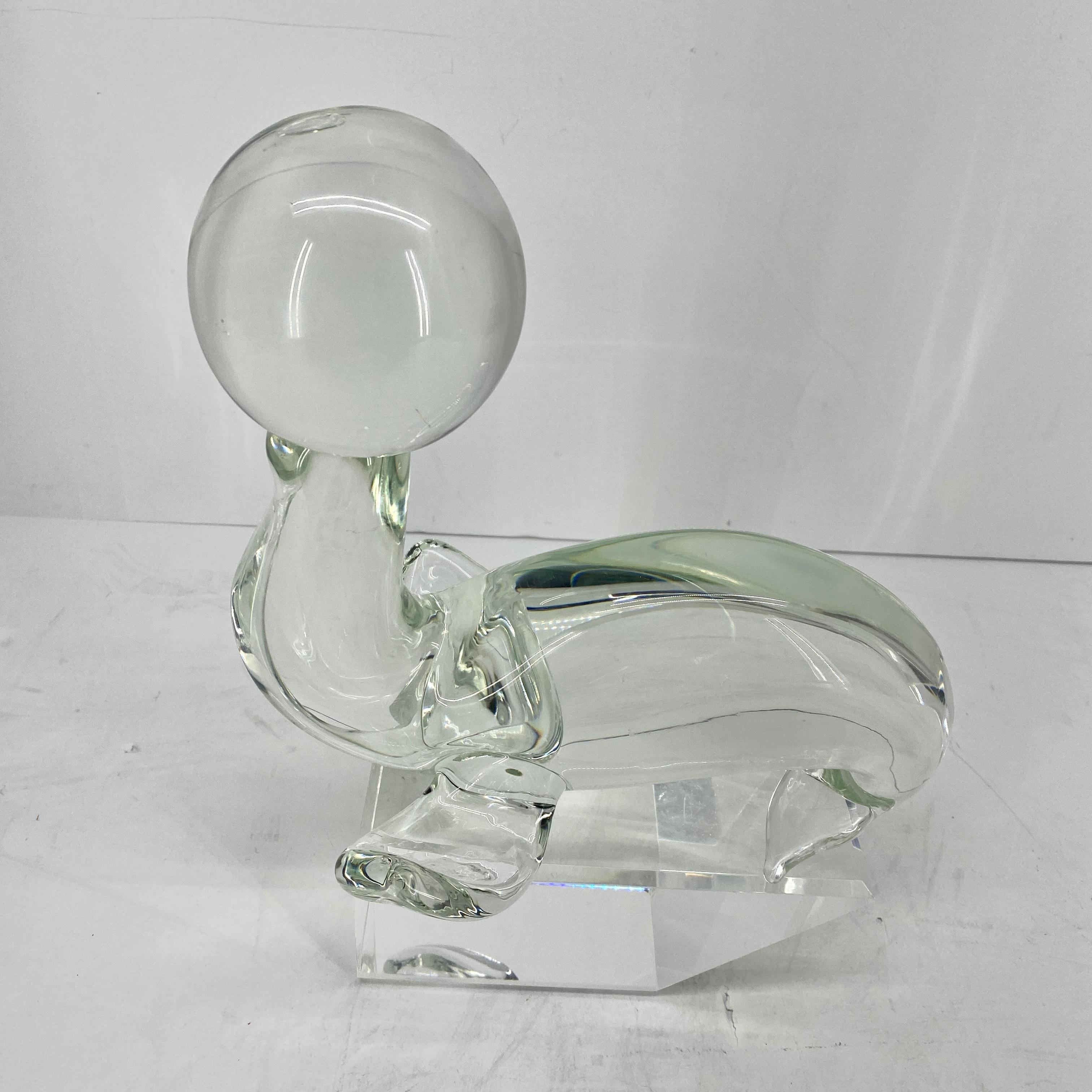 Pair Large Zanetti Glass Seal Sculptures, Murano, Italy For Sale 3
