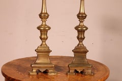 Pair Of Late 17th Century Italian Bronze Candlesticks