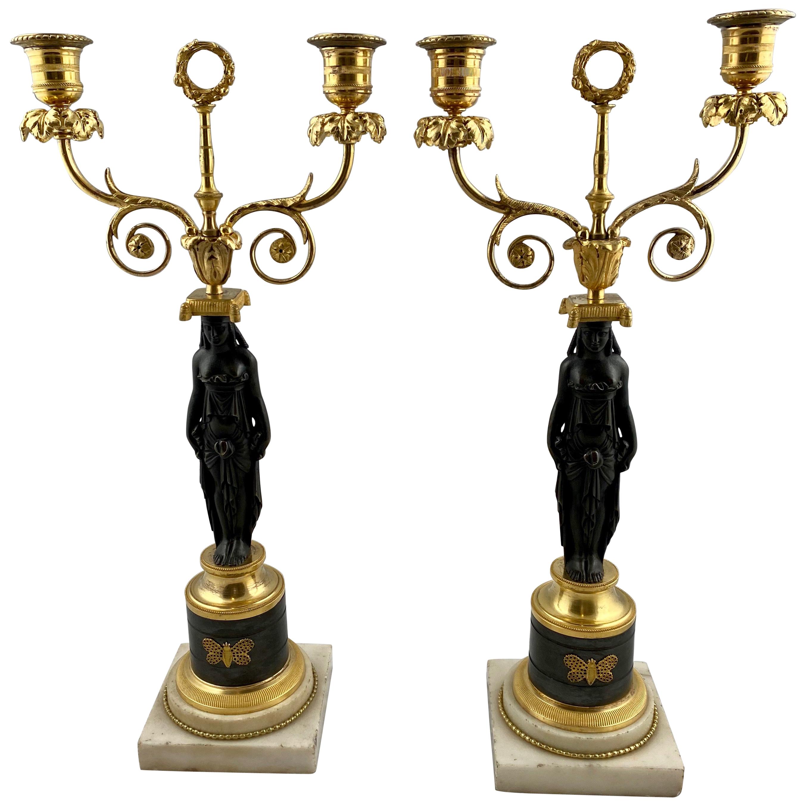 Pair of Late 18th Century Candelabras
