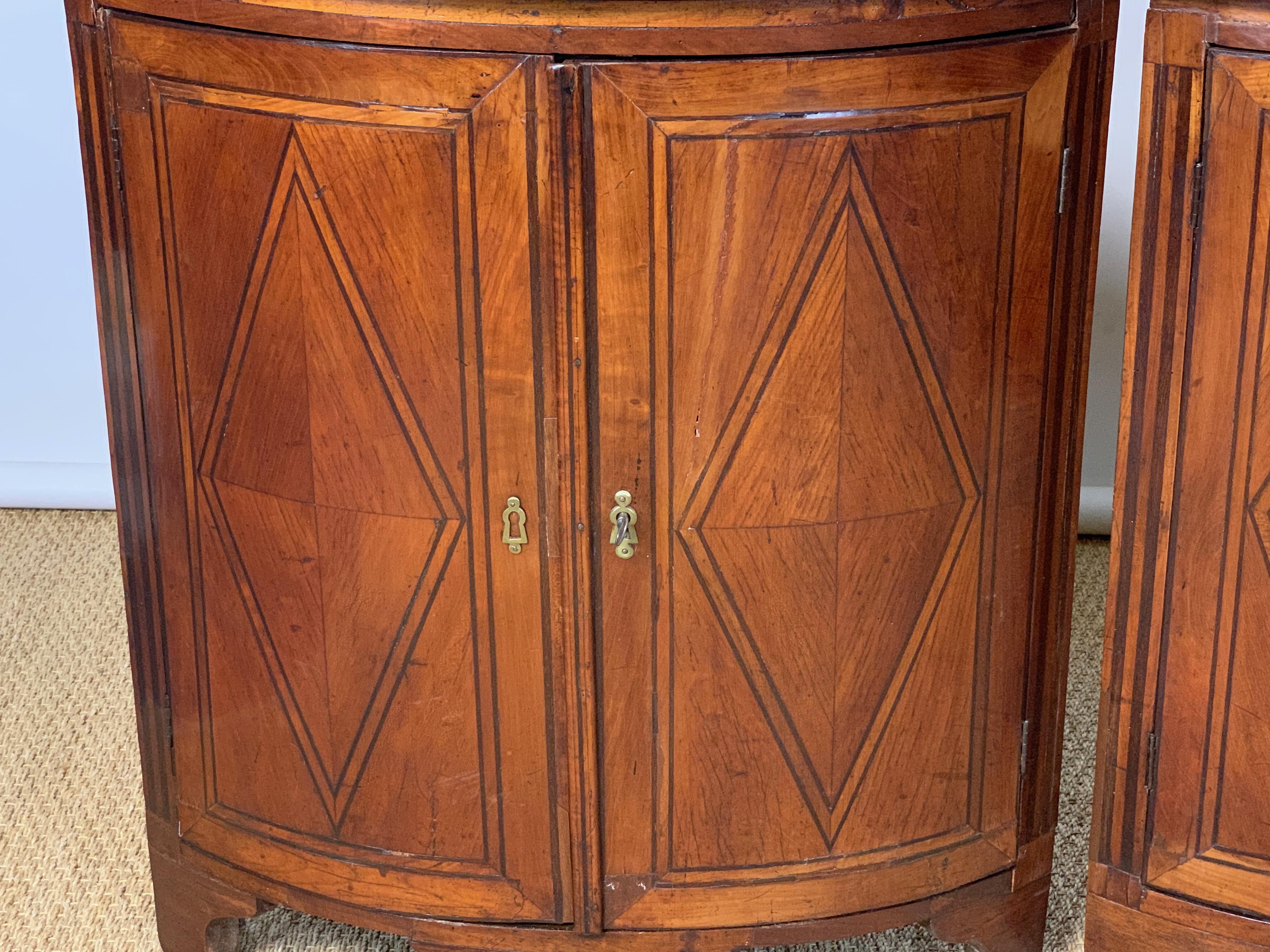 Pair of Late 18th Century French Encoigneurs 'Corner Cabinets' 4