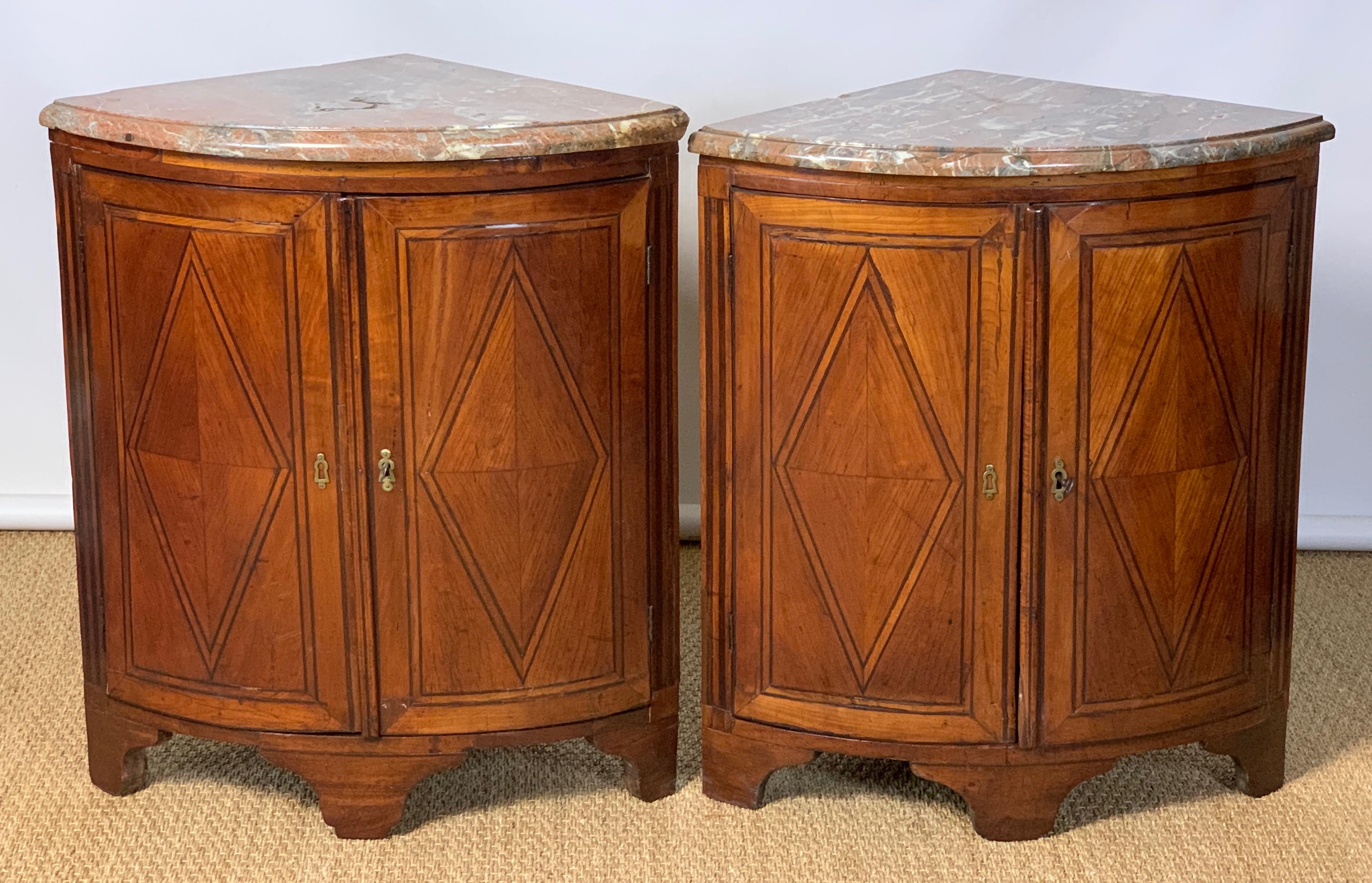 Pair of Late 18th Century French Encoigneurs 'Corner Cabinets' 3