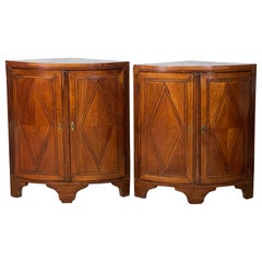 Antique Pair of Late 18th Century French Encoigneurs 'Corner Cabinets'