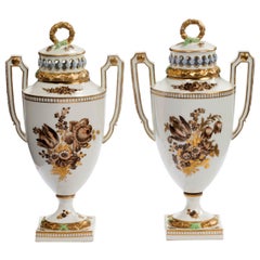 Pair of Late 18th Century Augustus Rex Vases