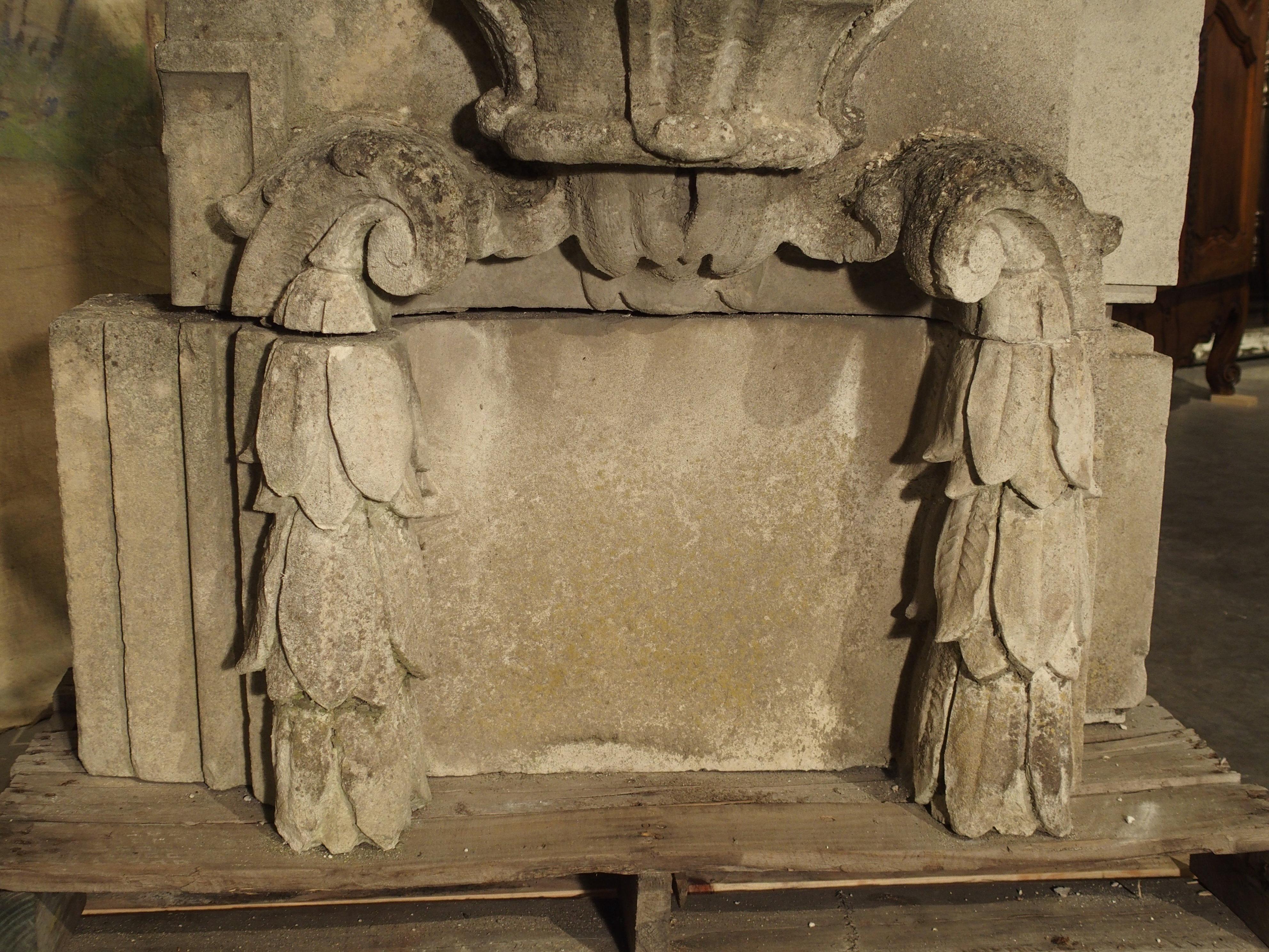 Pair of Late 18th Century Carved Limestone Architecturals from France 4