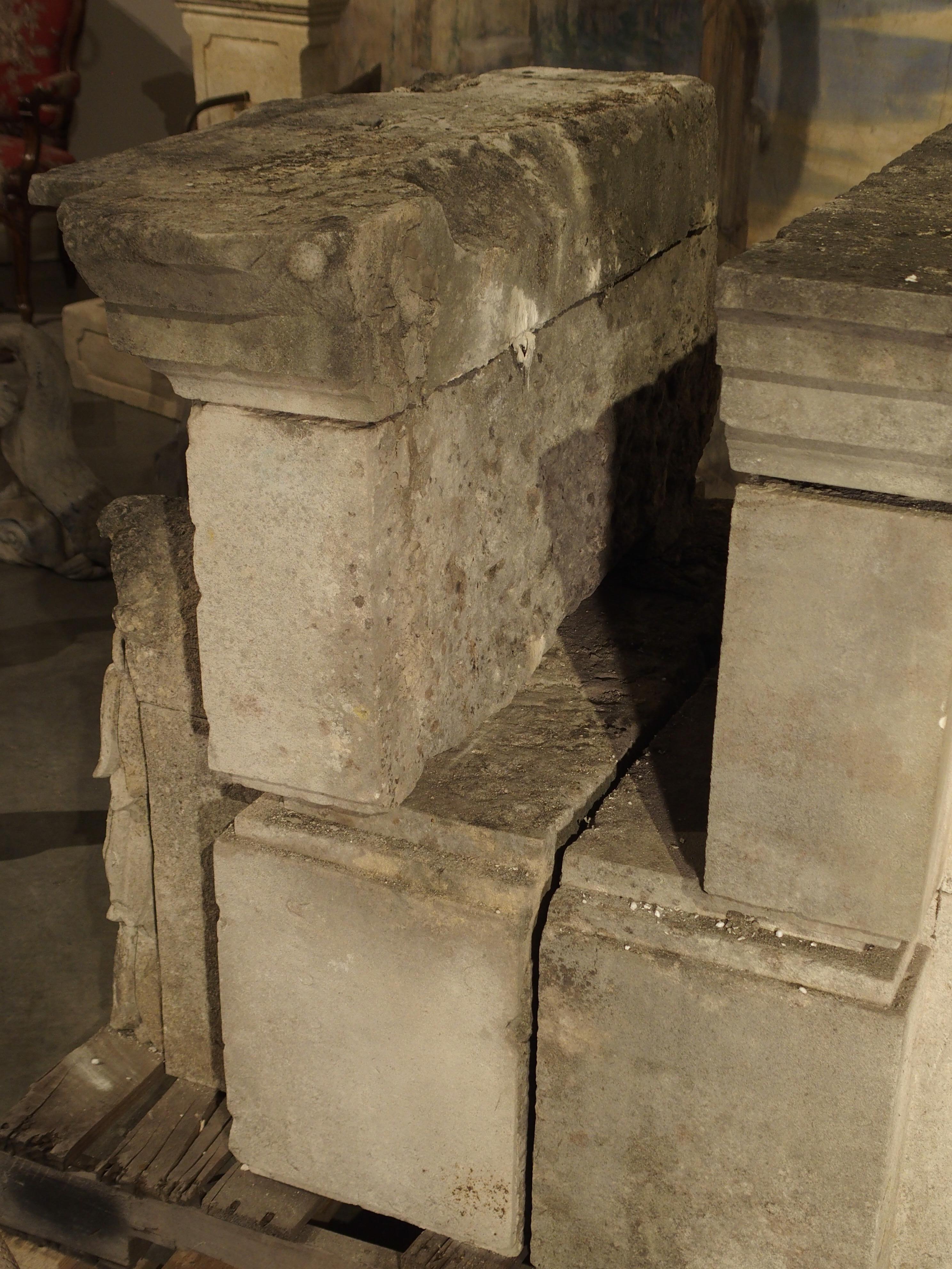 Pair of Late 18th Century Carved Limestone Architecturals from France 6