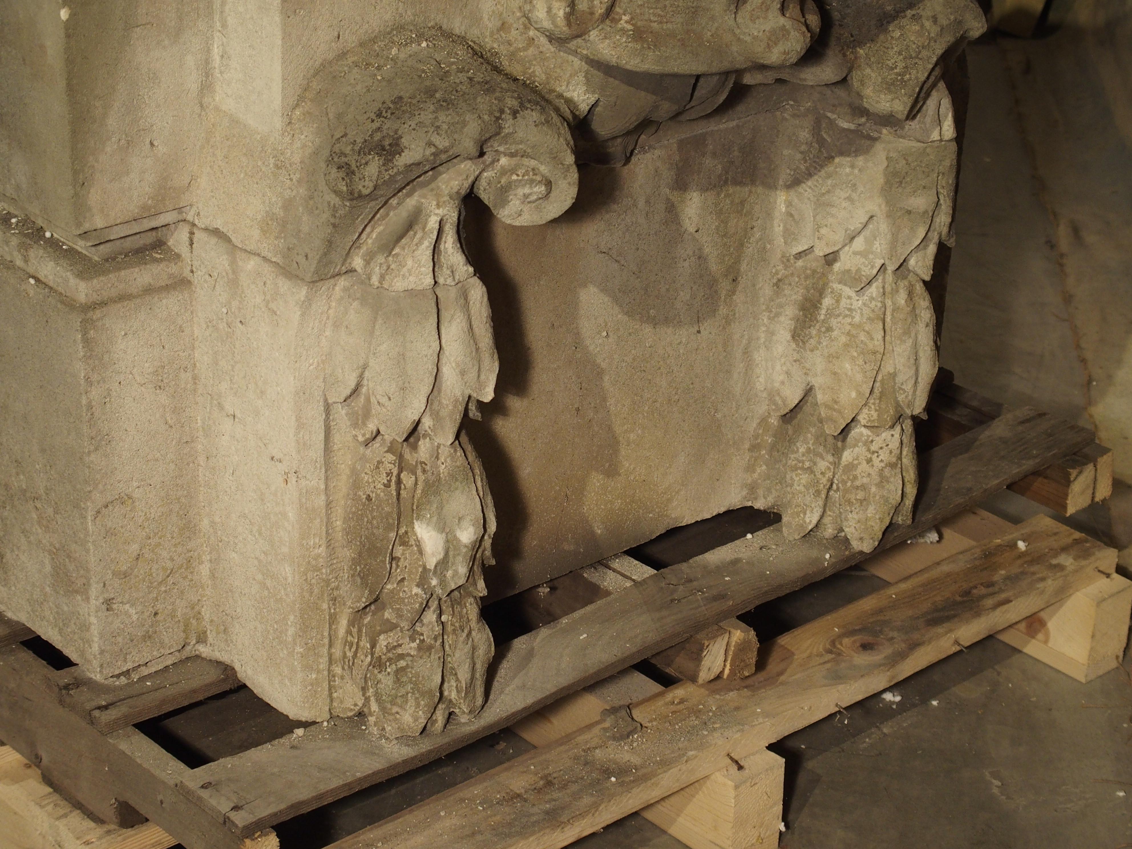 Pair of Late 18th Century Carved Limestone Architecturals from France 9