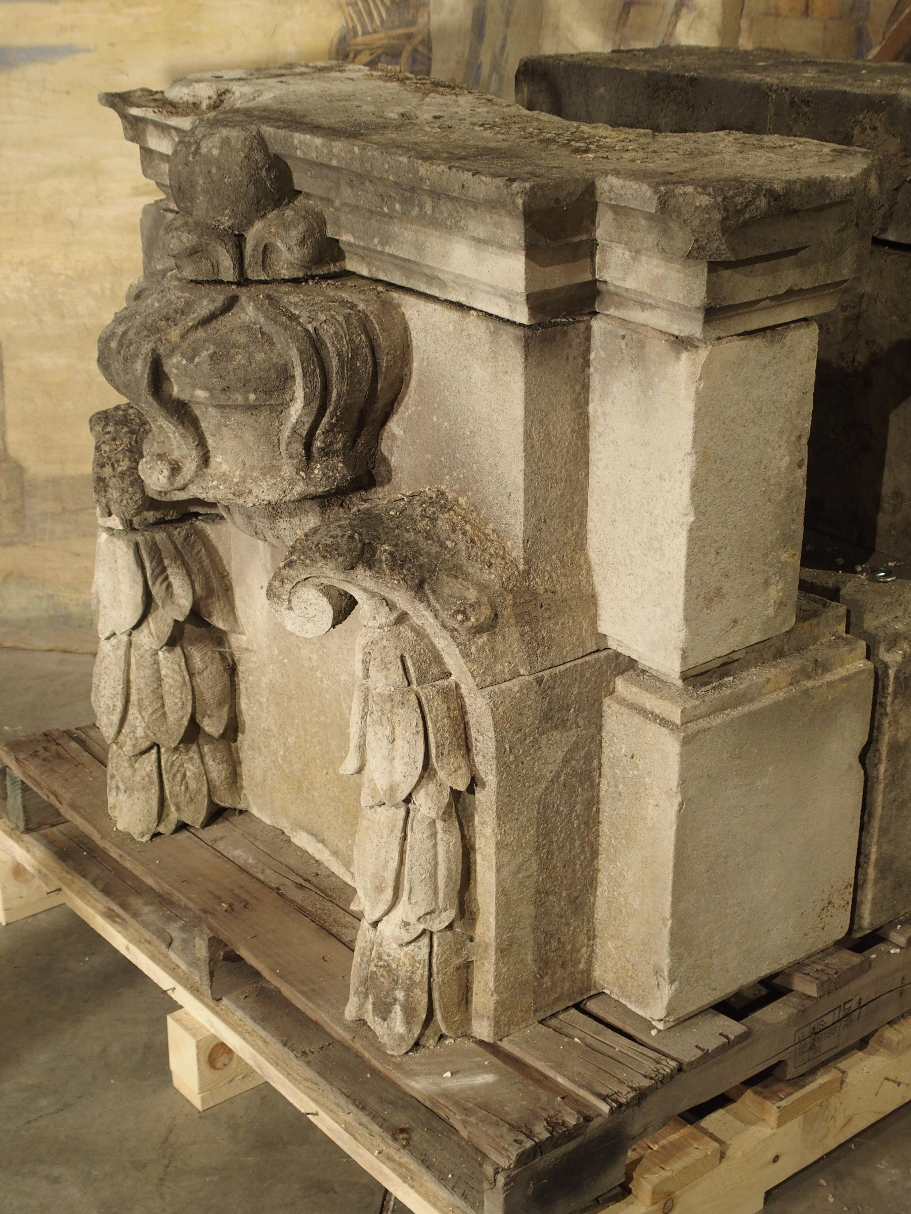 Pair of Late 18th Century Carved Limestone Architecturals from France 1
